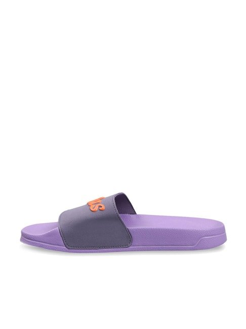 Adidas Women's ADILETTE SHOWER Purple Slides - View 4