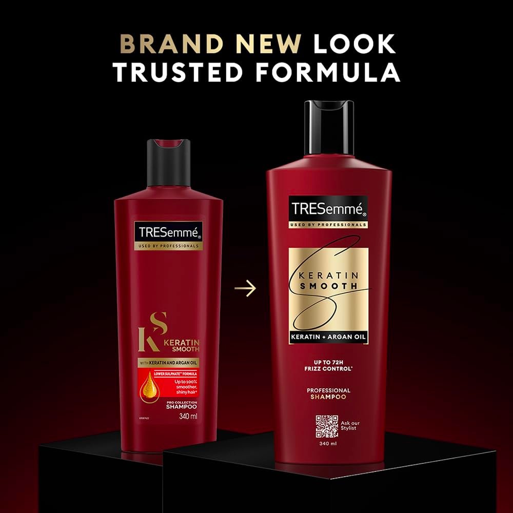 1000 ML TRESemme Keratin Smooth Shampoo With Keratin Protein and Argan Oil | Salon-Like Smooth Hair | Up To 72H Frizz Control - View 8